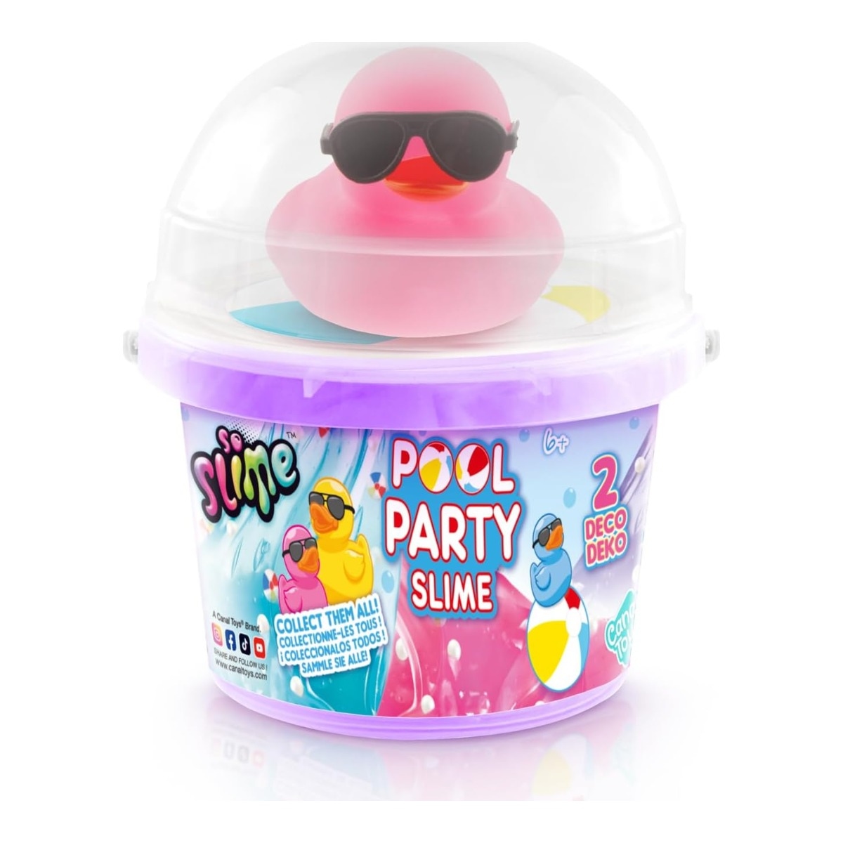 Canal Toys Ducky Pool Party Bucket Assorted Slime Playet Unisex, 6-8 Years