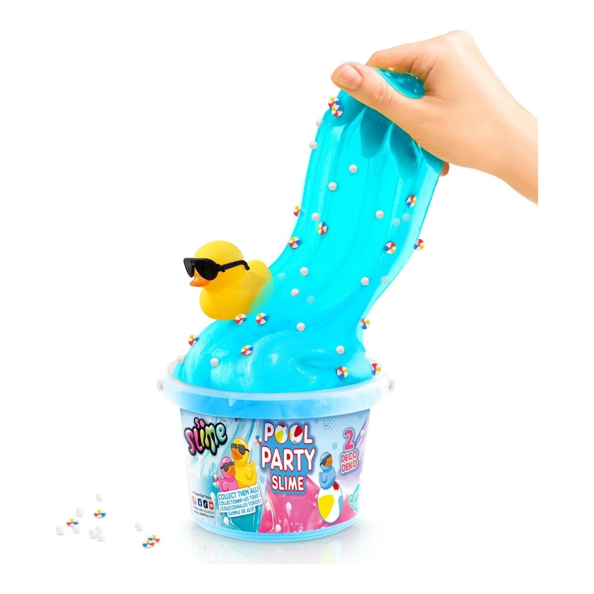 Canal Toys Ducky Pool Party Bucket Assorted Slime Playet Unisex, 6-8 Years