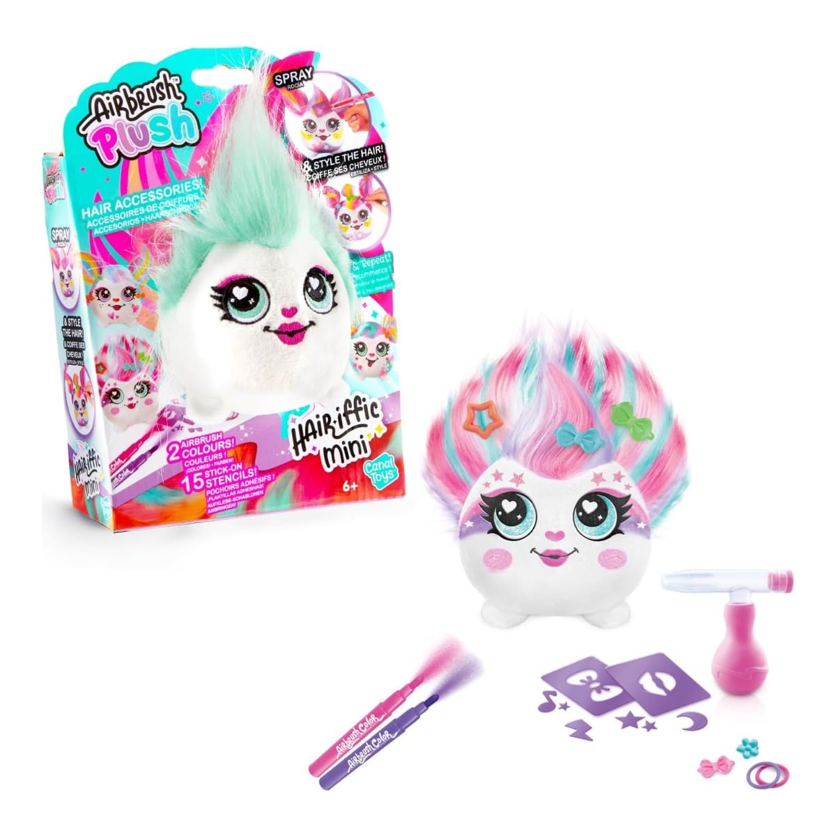 Canal Toys Hair'iffic Mini Airbrush Plush Toy Girls, 6-8 Years