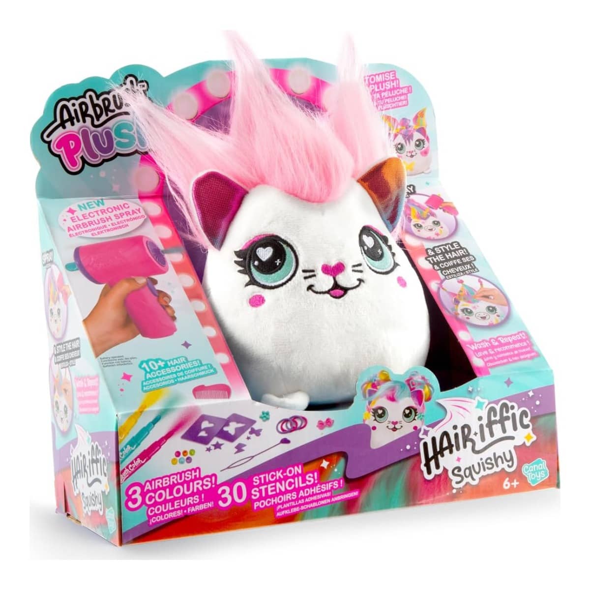 Canal Toys Hair'iffic Squish Pal Airbrush Plush Toy Girls, 6-8 Years