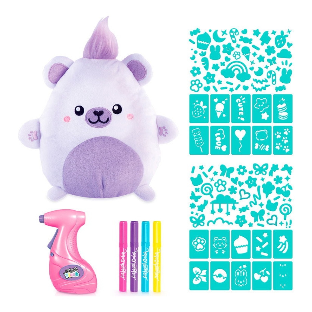 Canal Toys Kawaii Bear Airbrush Plush Toy Girls, 6-8 Years