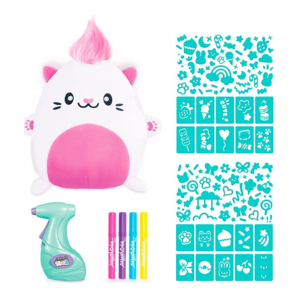 Canal Toys Kawaii Kitty Airbrush Plush Toy Girls, 6-8 Years