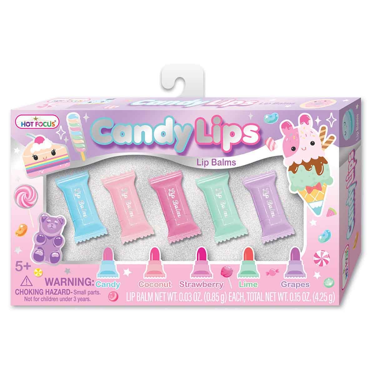 Hot Focus Candy Lips Lip Balm Set Girls, 5-7 Years
