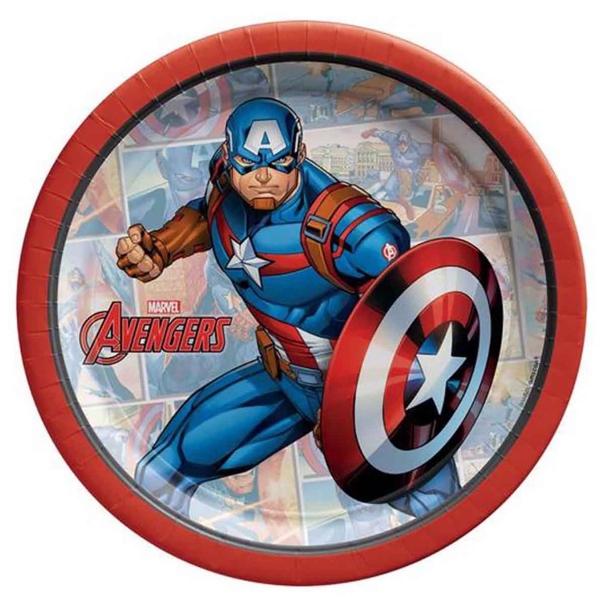 Marvel Captain America 8-Piece 7" Paper Plate Set