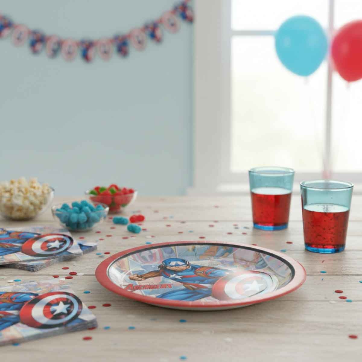 Marvel Captain America 8-Piece 7" Paper Plate Set