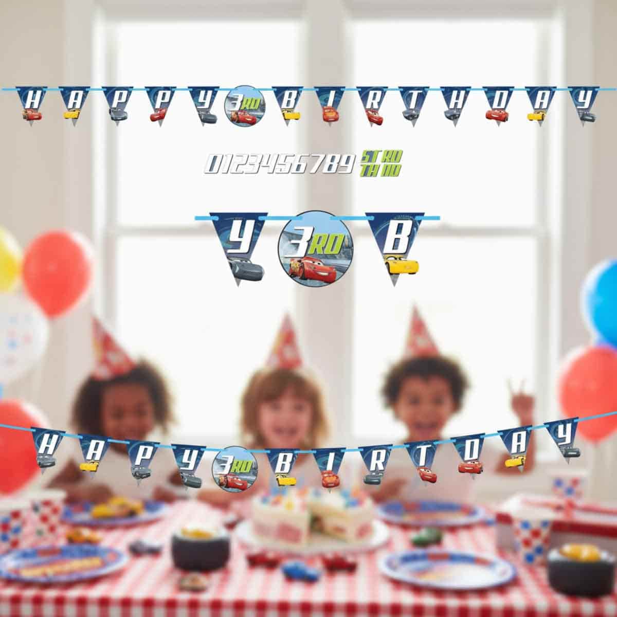 Disney and Pixar Cars 3 Jumbo Letter Banner