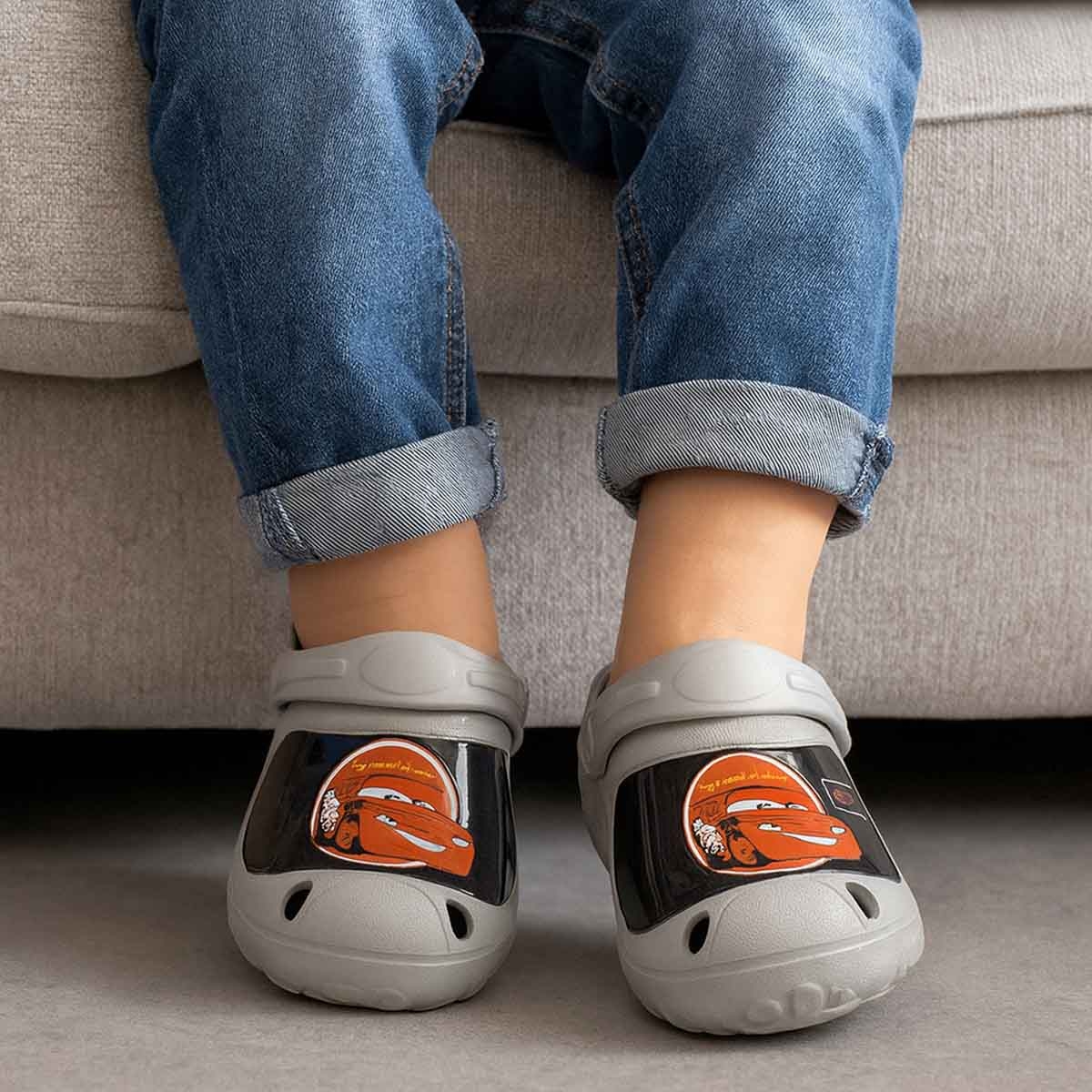 Cars EU Grey Lightweight & Comfortable Slip-On Sandals Kids Klogs Boys