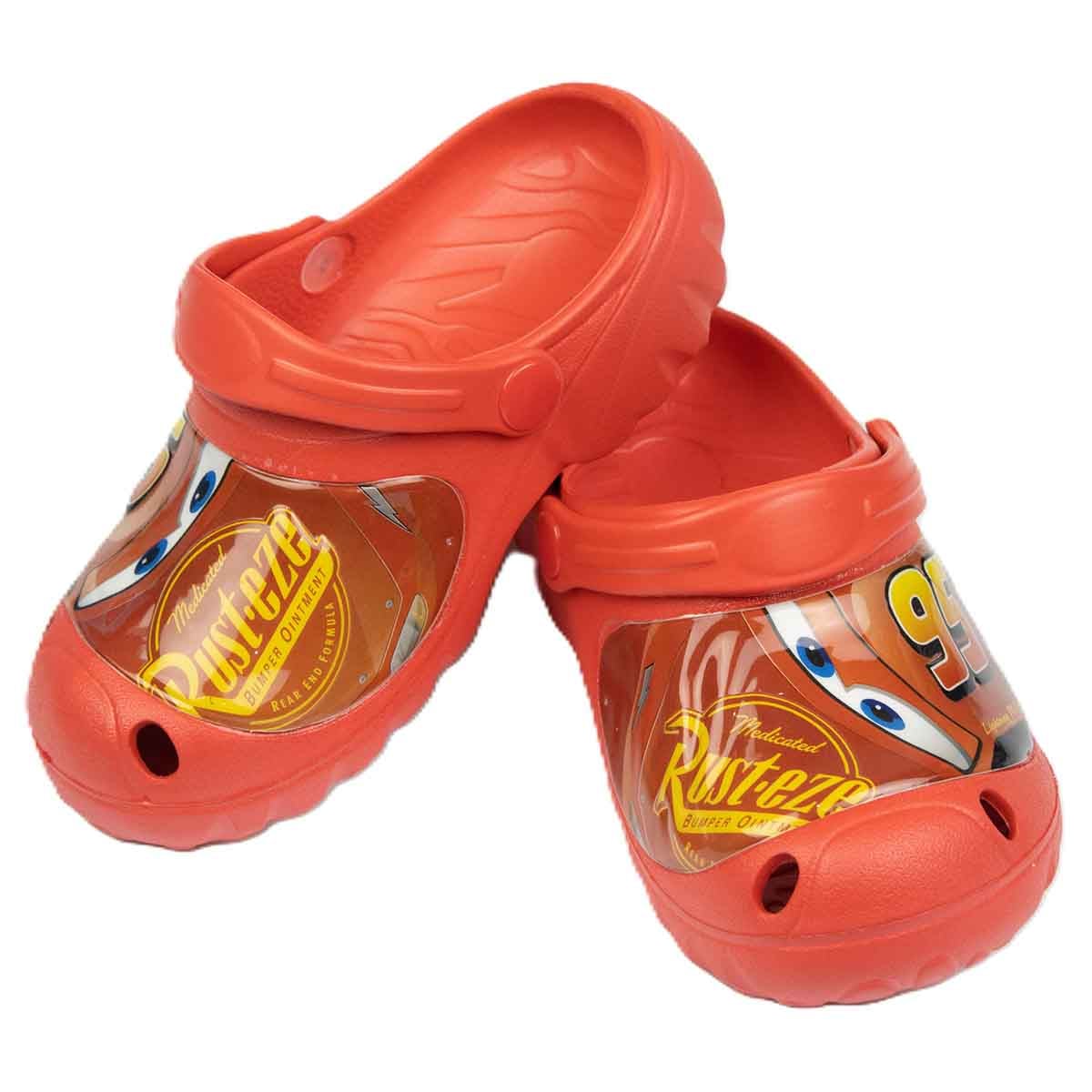 Cars 21-22 EU Red Lightweight & Comfortable Slip-On Sandals Kids Klogs Boys