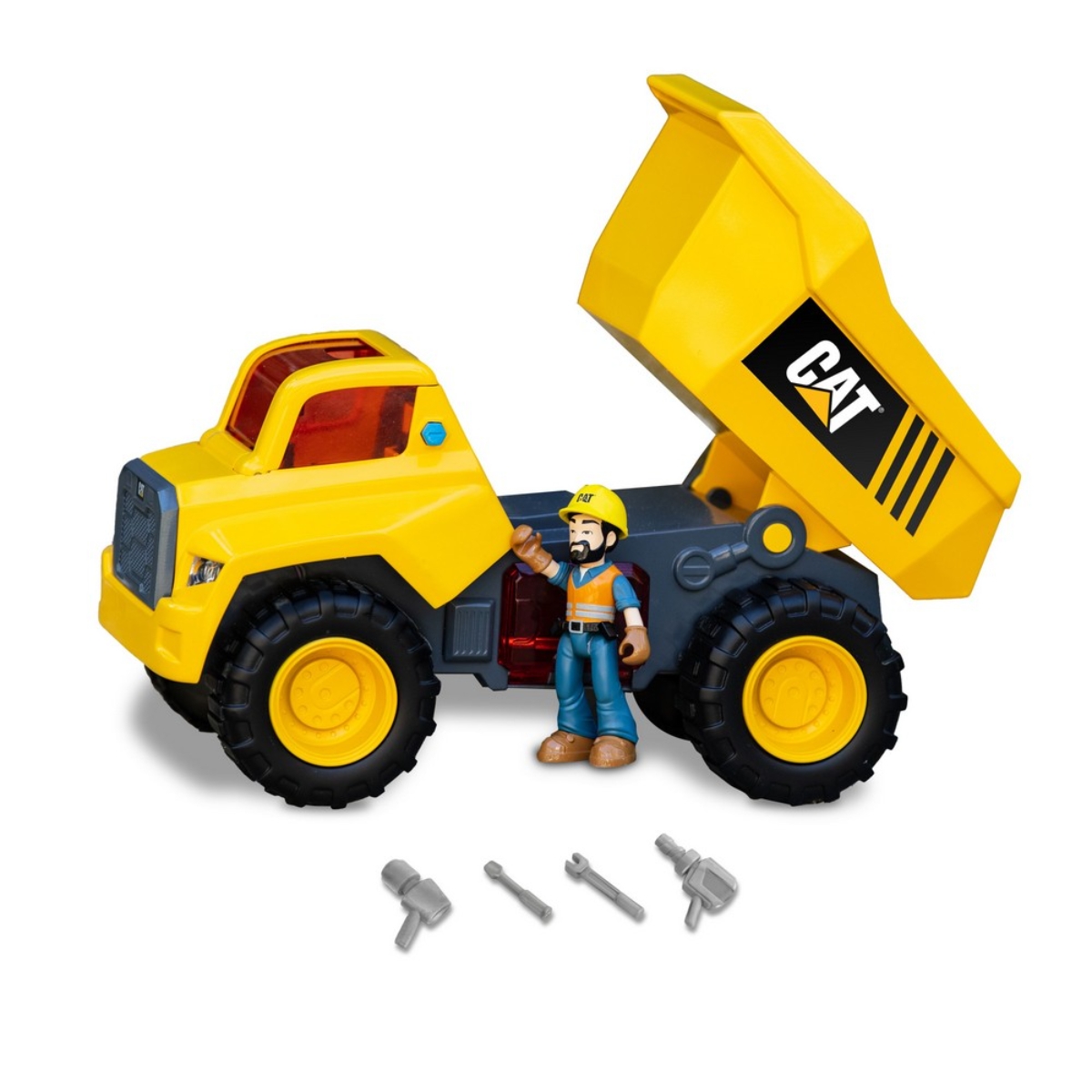 CAT 11.5″ Power Action Crew Lights & Sounds Dump Truck Toy Unisex, 3-4 Years