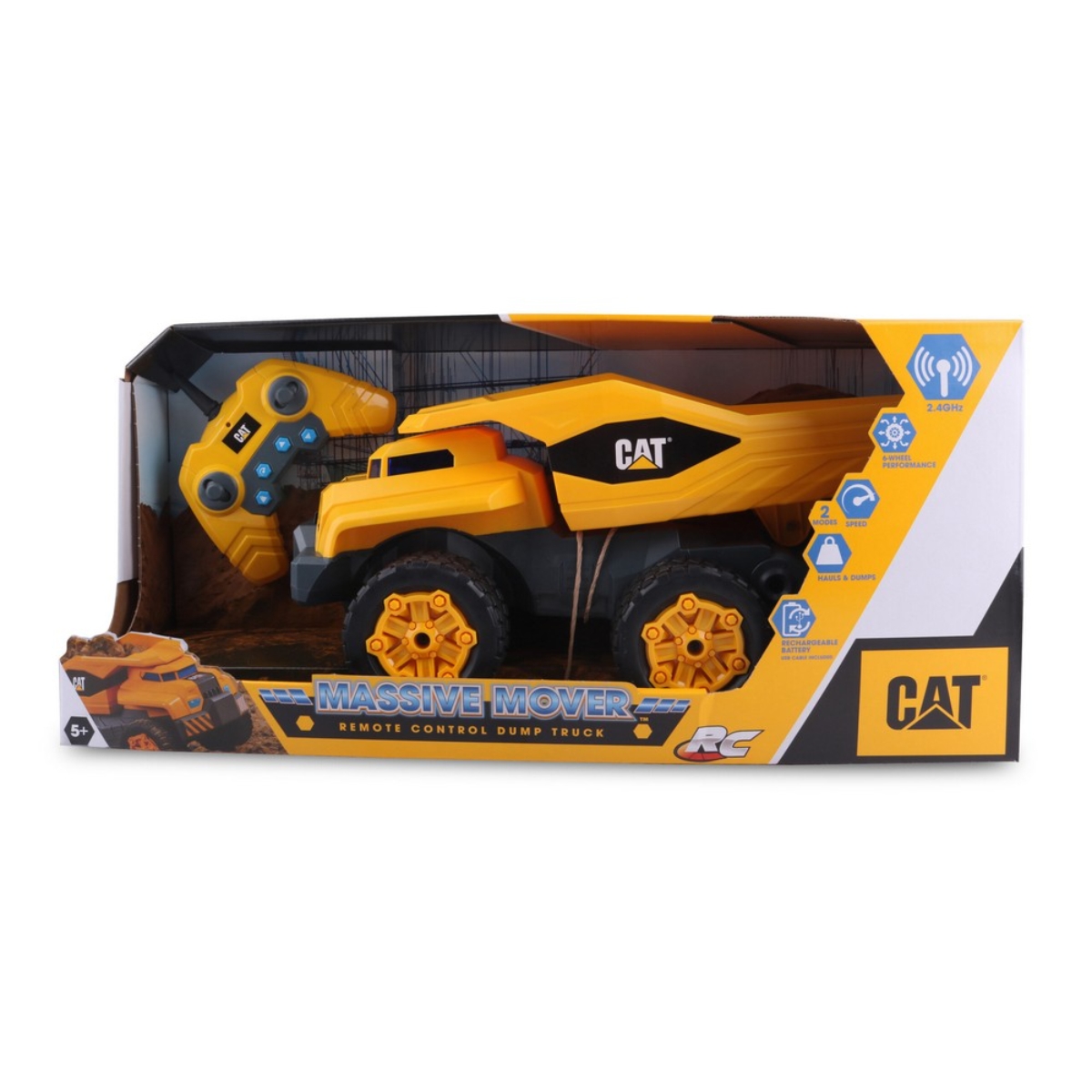CAT 16″ Remote Controlled Massive Mover 6 Wheel Futuristic Dump Truck Toy Unisex, 5-7 Years