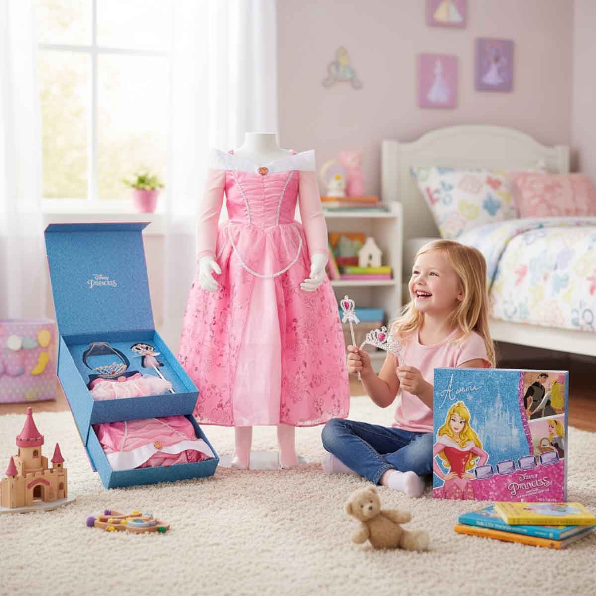 Disney Frozen Aurora Deluxe Costume Kit Girls, 5-6 Years