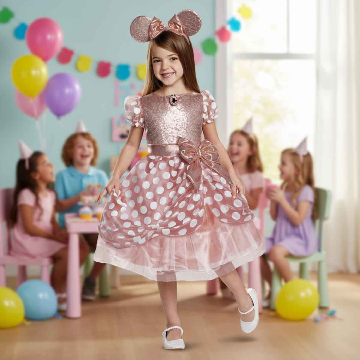 Minnie Mouse Rose Gold Deluxe Costume