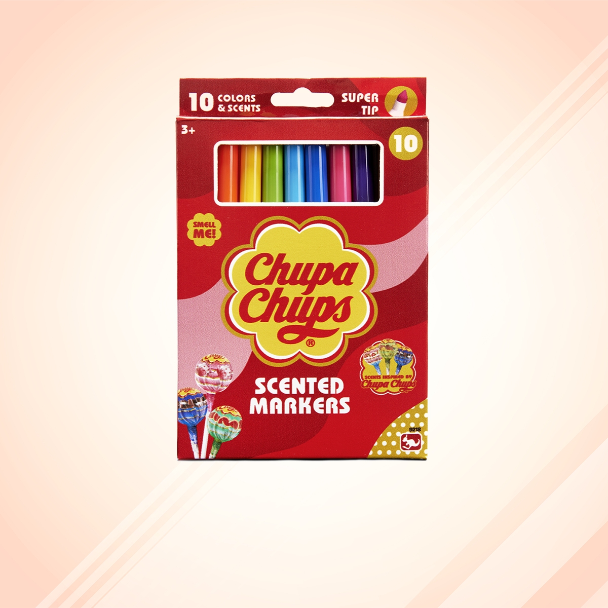 Chupa Chups 10Ct Scented Super Tip Markers Unisex, 3-4 Years