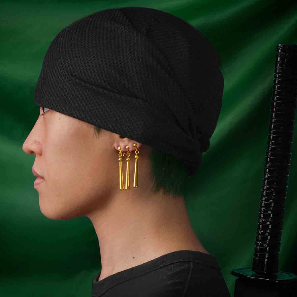 سينيريبليكاس مجموعة وشاح زورو وأقراط من ون بيس للأولاد، من عمر 5 إلى 7 سنوات