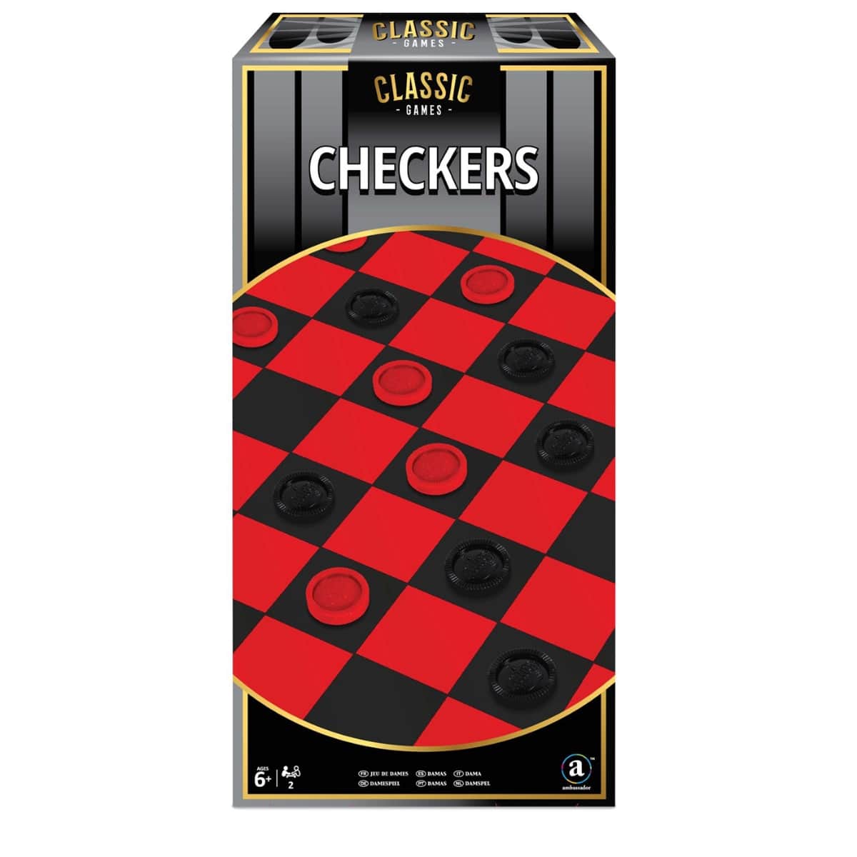 Classic Games Checkers (Basic) Board Game Unisex, 5-7 Years