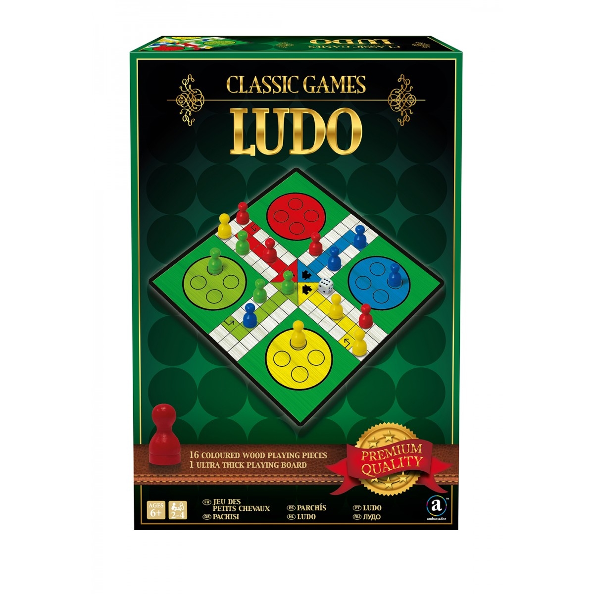 Classic Games Ludo Board Game Unisex, 5-7 Years
