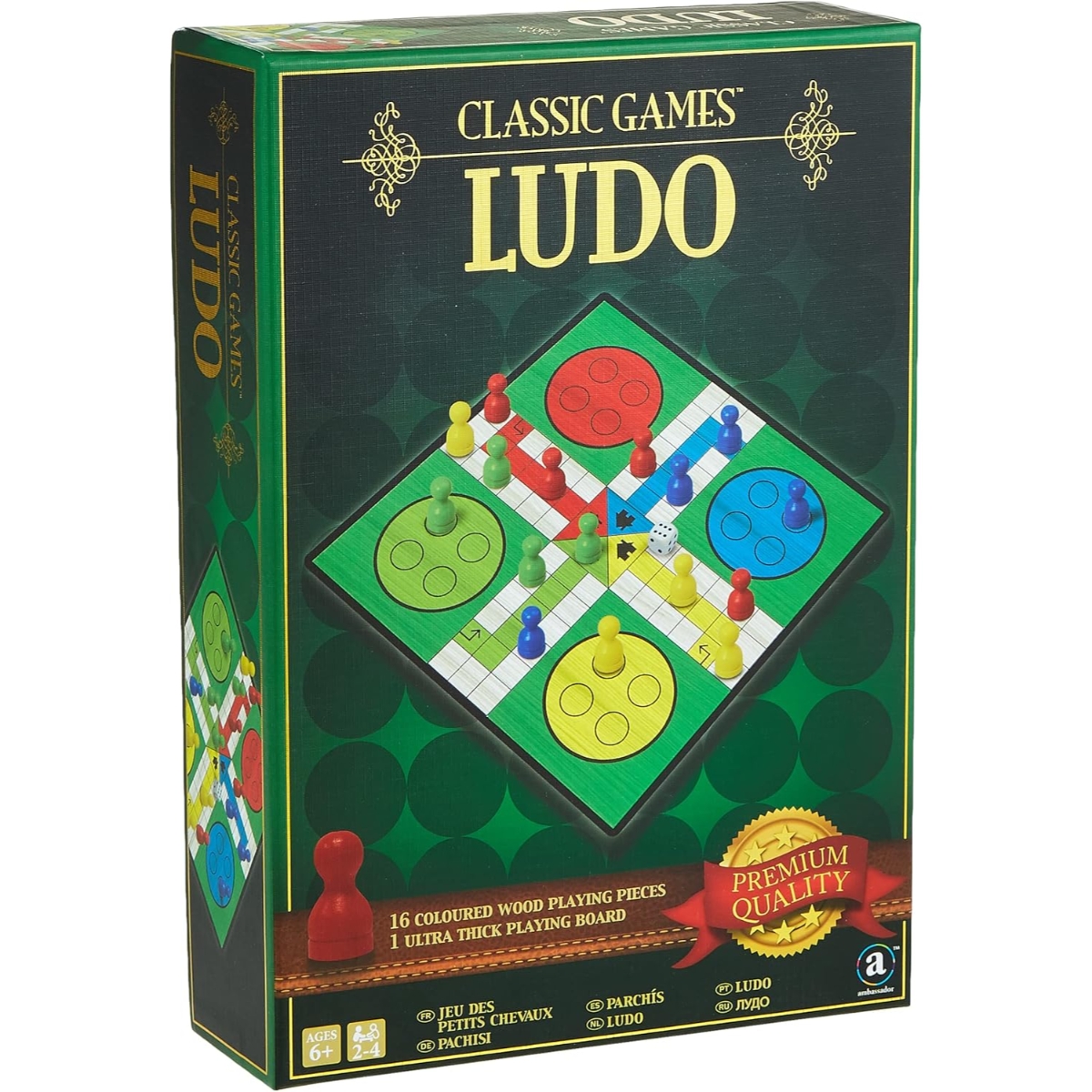 Classic Games Ludo Board Game Unisex, 5-7 Years