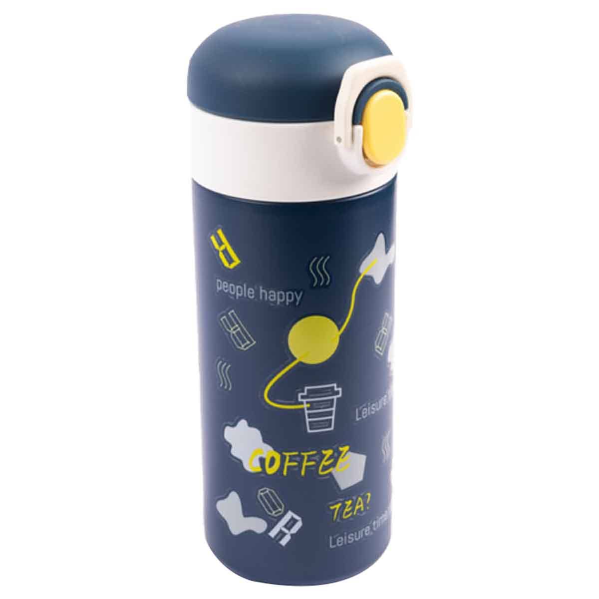 Cocobee 500ml Blue Insulated Stainless Steel Water Bottle Unisex, 3-4 Years