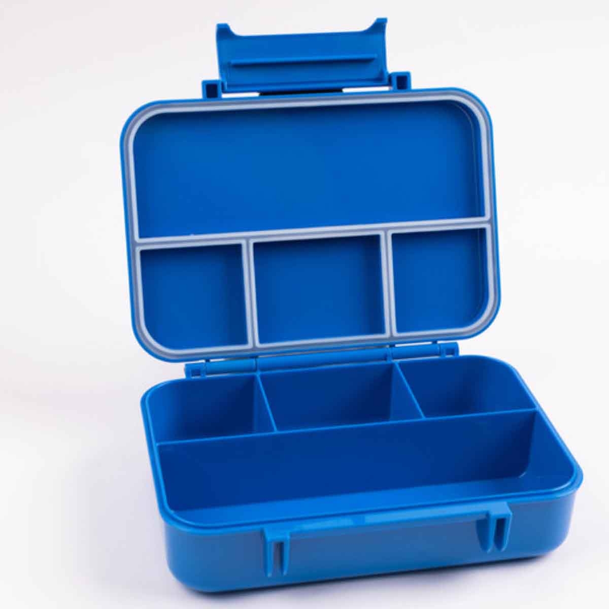 Cocobee Kids CCB002BLUE1008 Blue 6-Compartments Bento Lunch Box Unisex, 3-4 Years