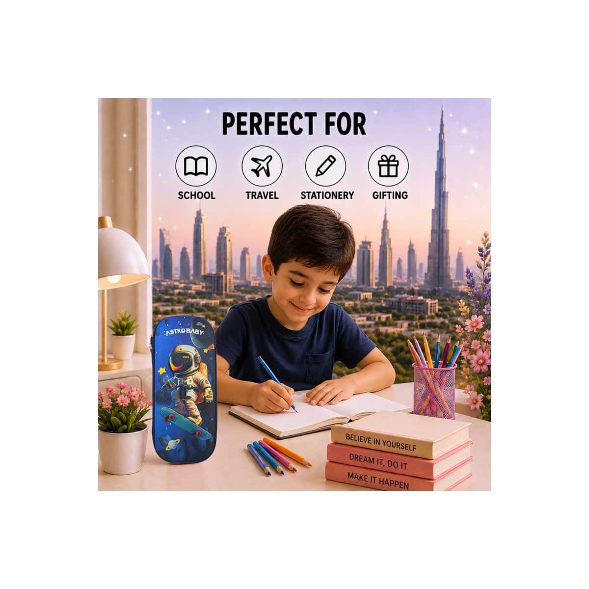Cocobee 765ml Blue Bento Lunch Box with Pencil Case
