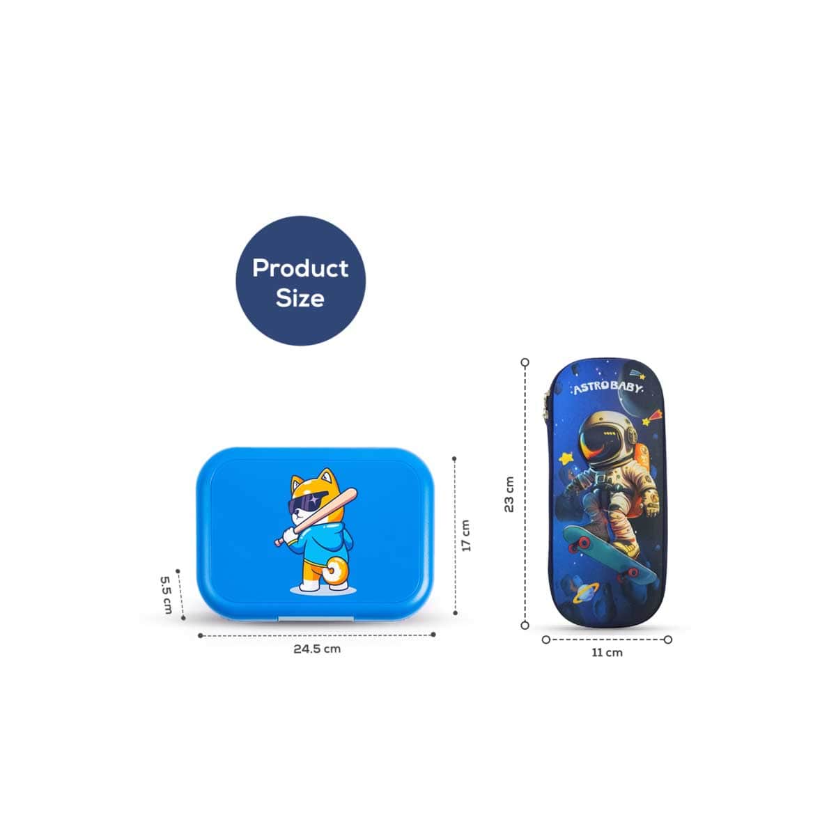 Cocobee 765ml Blue Bento Lunch Box with Pencil Case