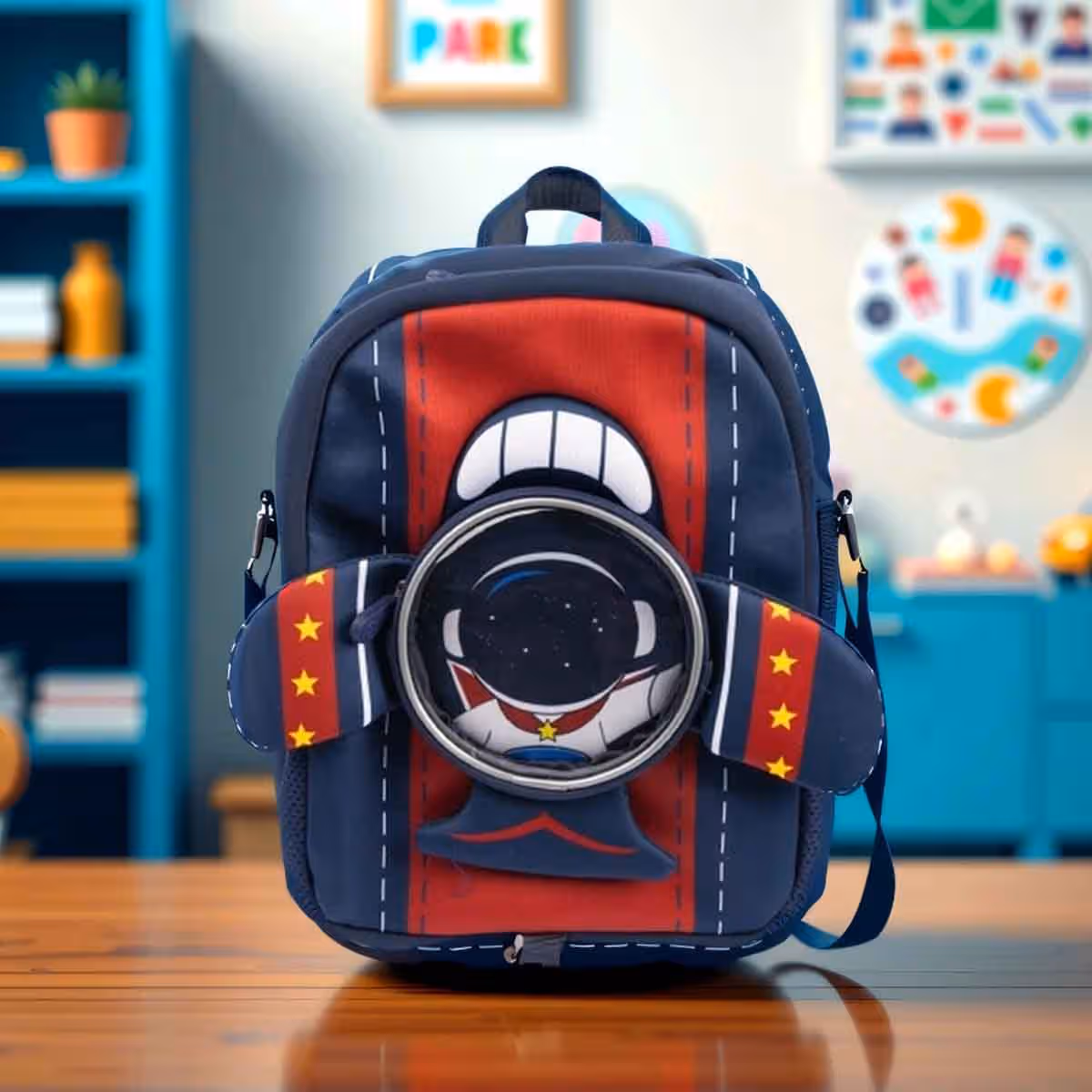 Cocobee Aeroplane Style Astronaut Printed Backpack Boys, 3-4 Years