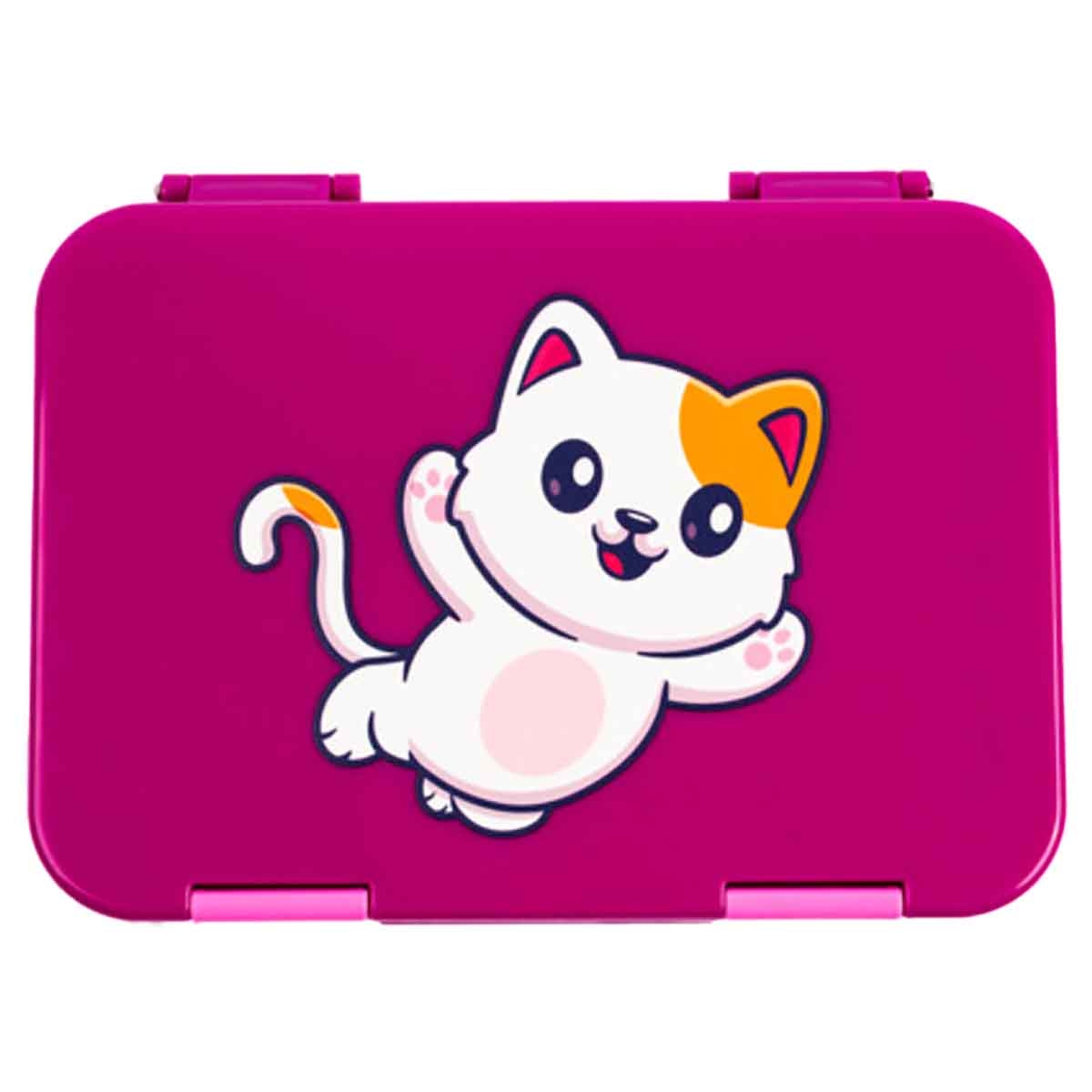 كوكوبي كيدز صندوق غداء بنتو سعة 1 لتر بستة أقسام للبنات، من 3 إلى 4 سنوات