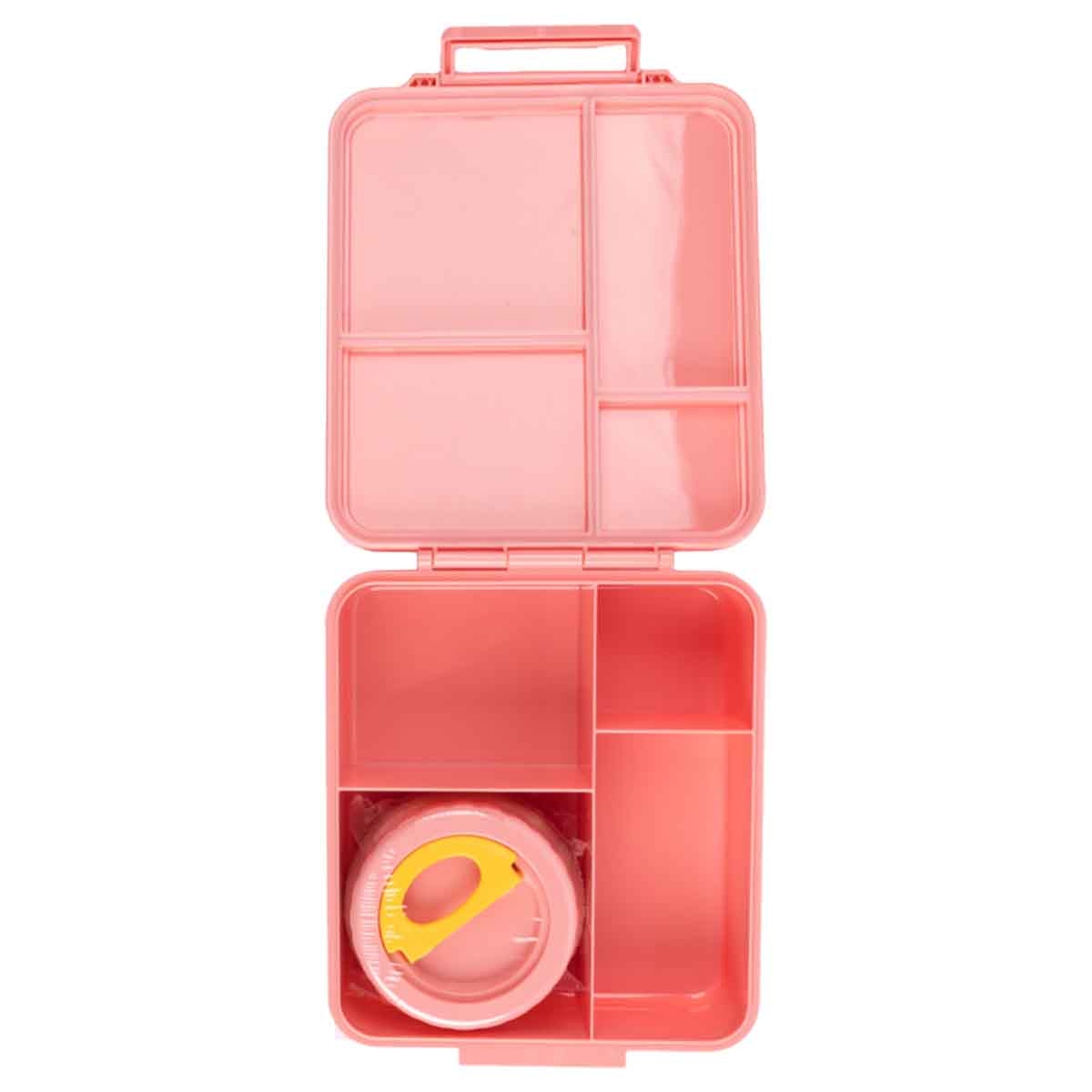 كوكوبي كيدز صندوق غداء بنتو سعة 1.87 لتر من ترايتان بأربعة أقسام مع وعاء طعام بنقشة الكرز للبنات، من 3 إلى 4 سنوات