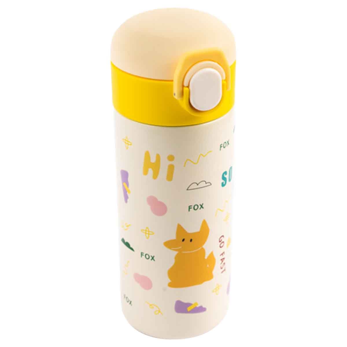 Cocobee 500ml Yellow Leakproof Insulated Stainless Steel Water Bottle Unisex, 3-4 Years