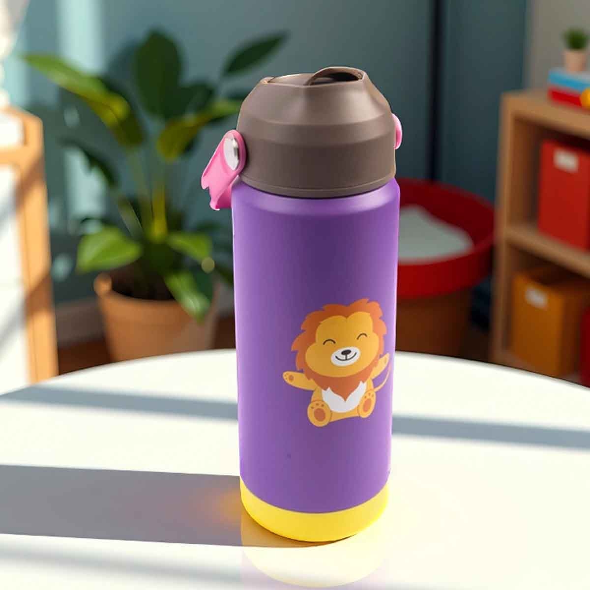 Cocobee 500ml Purple Insulated Stainless Steel Water Bottle Unisex, 3-4 Years