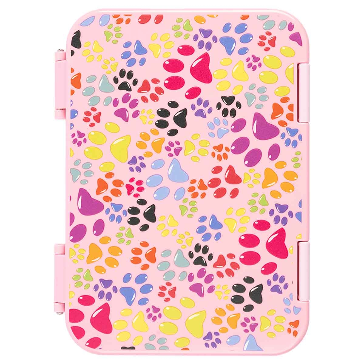 كوكوبي كيدز صندوق غداء بنتو بستة أقسام باللون الوردي للبنات، من 3 إلى 4 سنوات