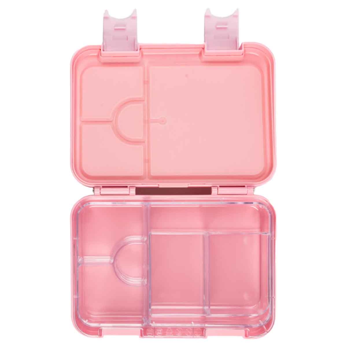 كوكوبي كيدز صندوق غداء بنتو بستة أقسام باللون الوردي للبنات، من 3 إلى 4 سنوات