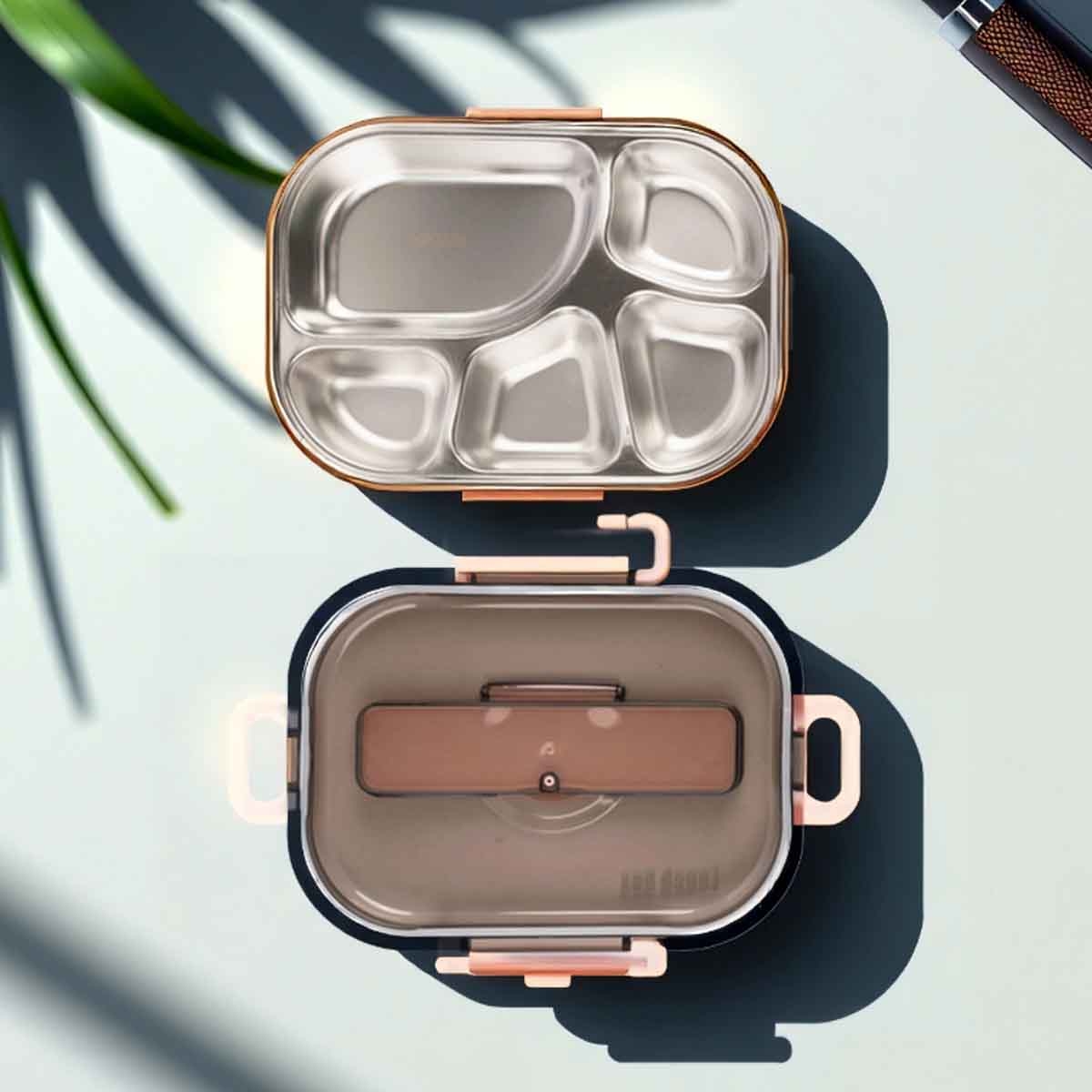 كوكوبي كيدز صندوق غداء بيضاوي باللون الوردي موديل CCB009PINK504 للبنات، من 3 إلى 4 سنوات