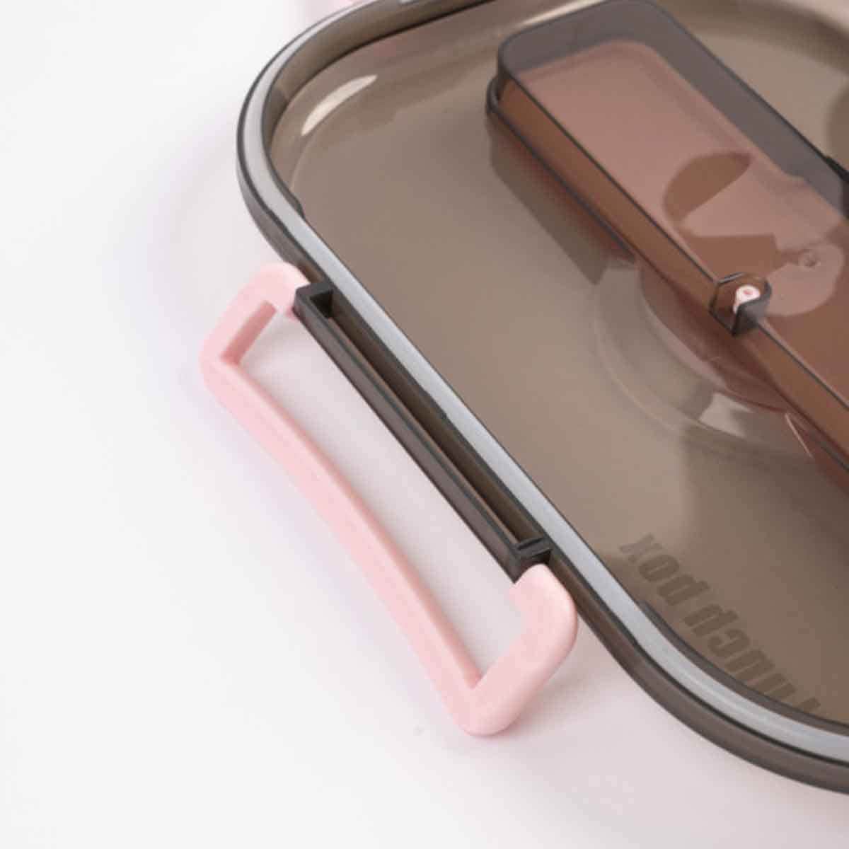 كوكوبي كيدز صندوق غداء بيضاوي باللون الوردي موديل CCB009PINK504 للبنات، من 3 إلى 4 سنوات
