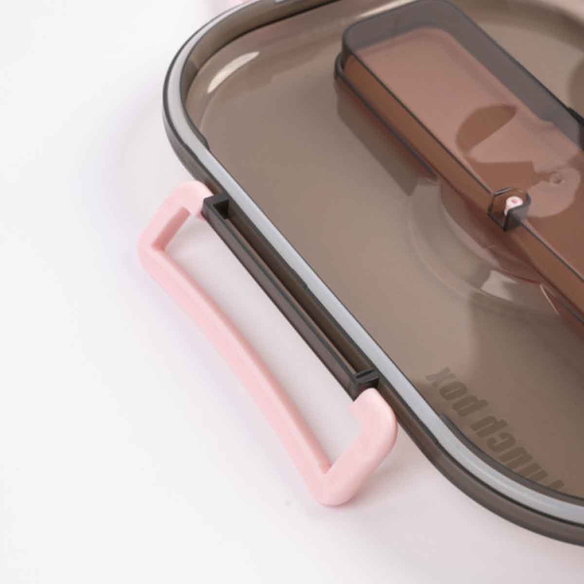 كوكوبي كيدز صندوق غداء بيضاوي باللون الوردي موديل CCB009PINK504 للبنات، من 3 إلى 4 سنوات