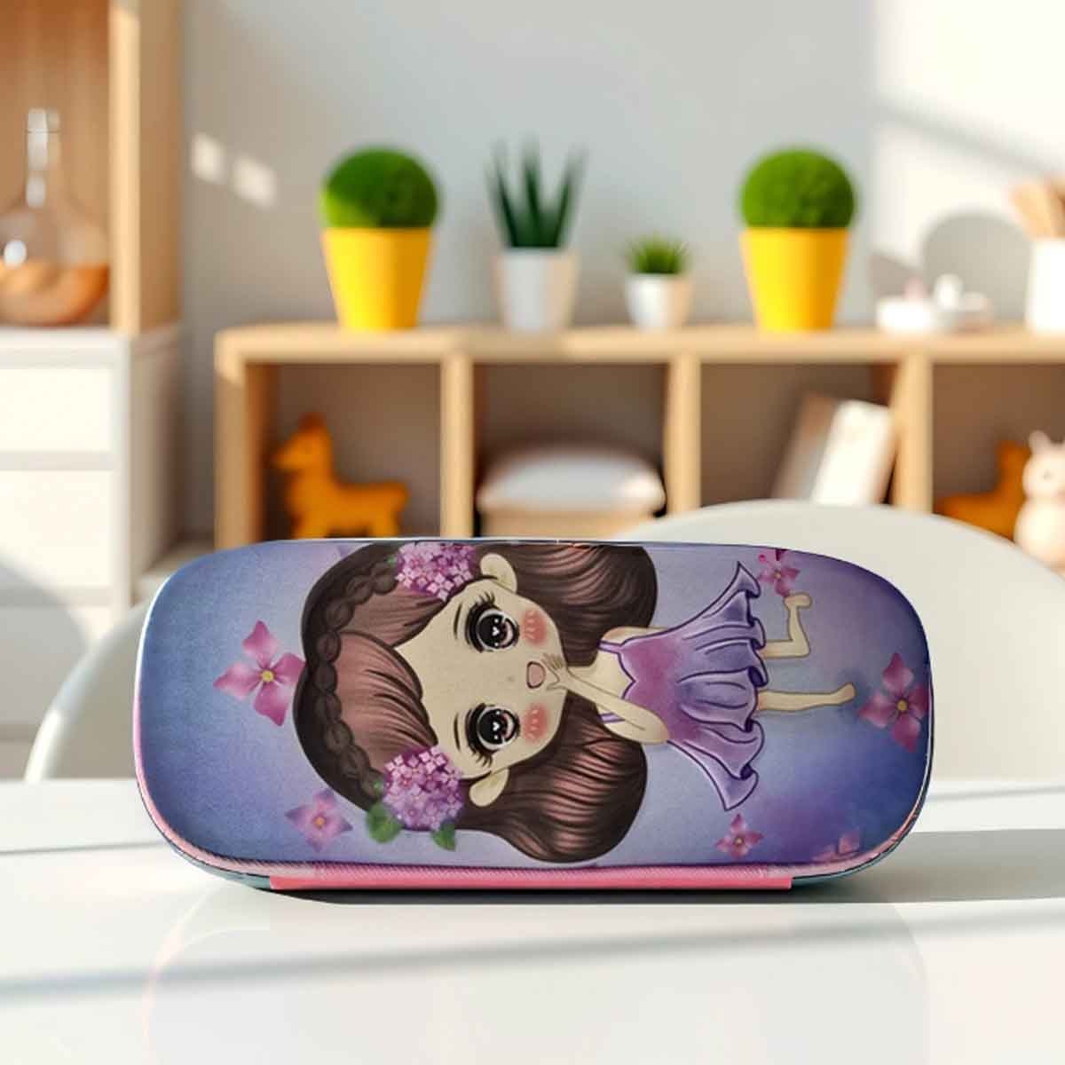 Cocobee Pencil Case with Zipper Pouch & Mesh Pocket Girls, 3-4 Years