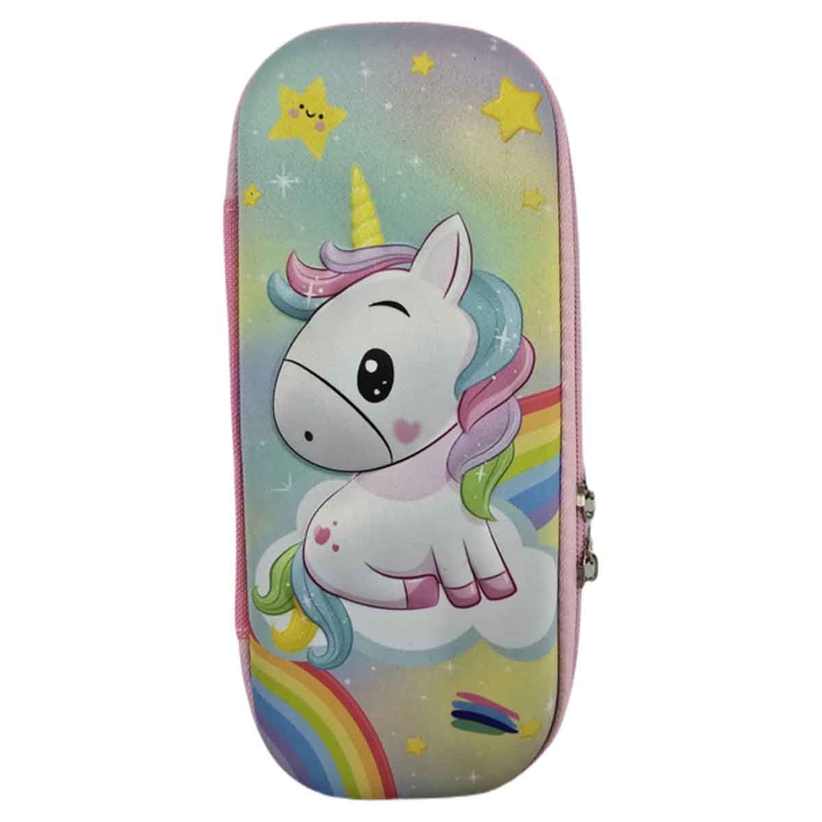 Cocobee Pencil Case with Zipper Pouch & Mesh Pocket Girls, 3-4 Years