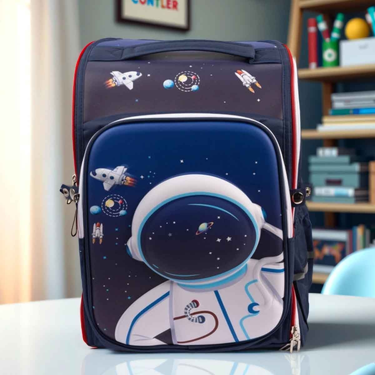 Cocobee 15" Astronaut Backpack with Adjustable Shoulder Strap & Secure Zip Girls, 3-4 Years