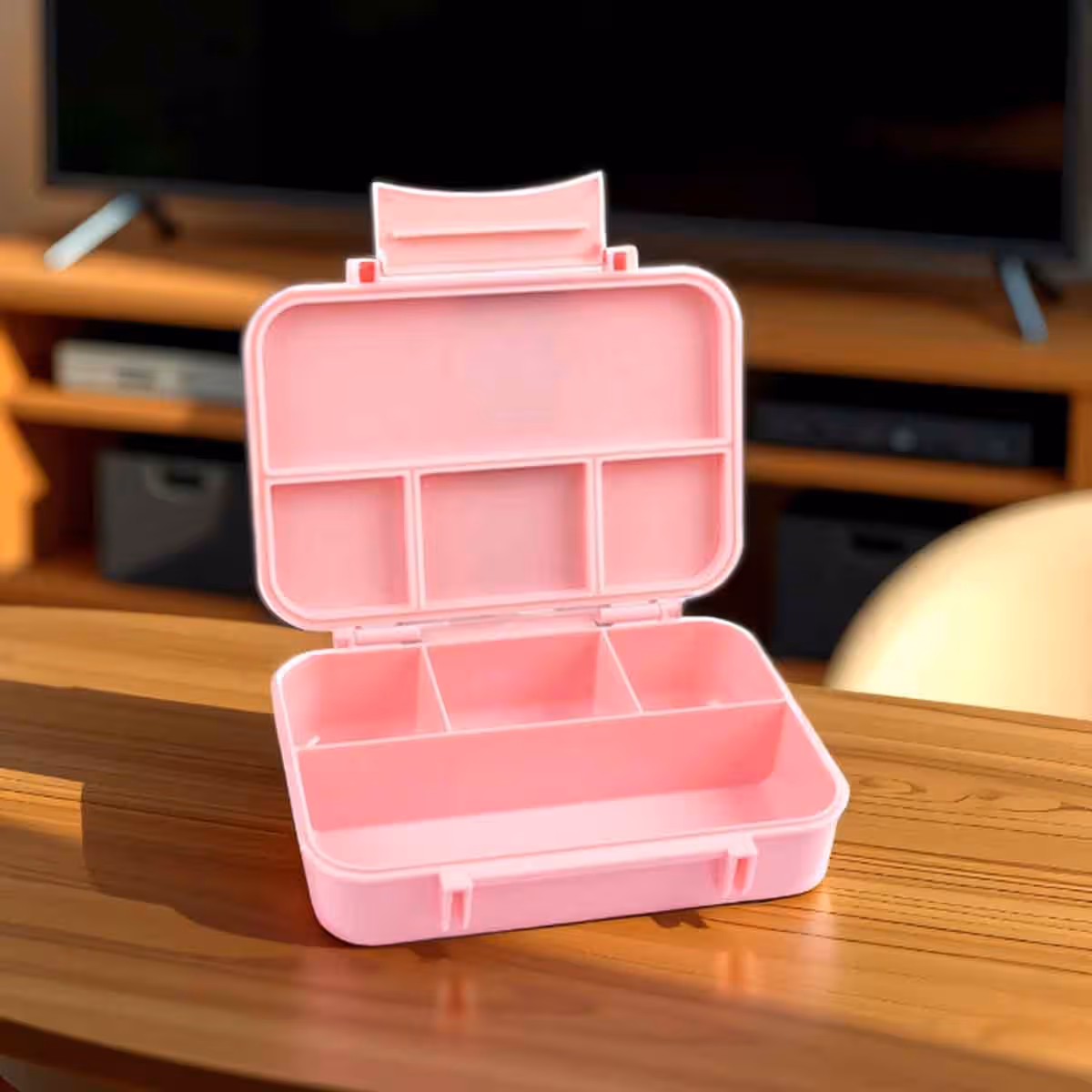 Cocobee Kids 585ml Tritan 4-Compartments Bento Lunch Box Girls, 3-4 Years