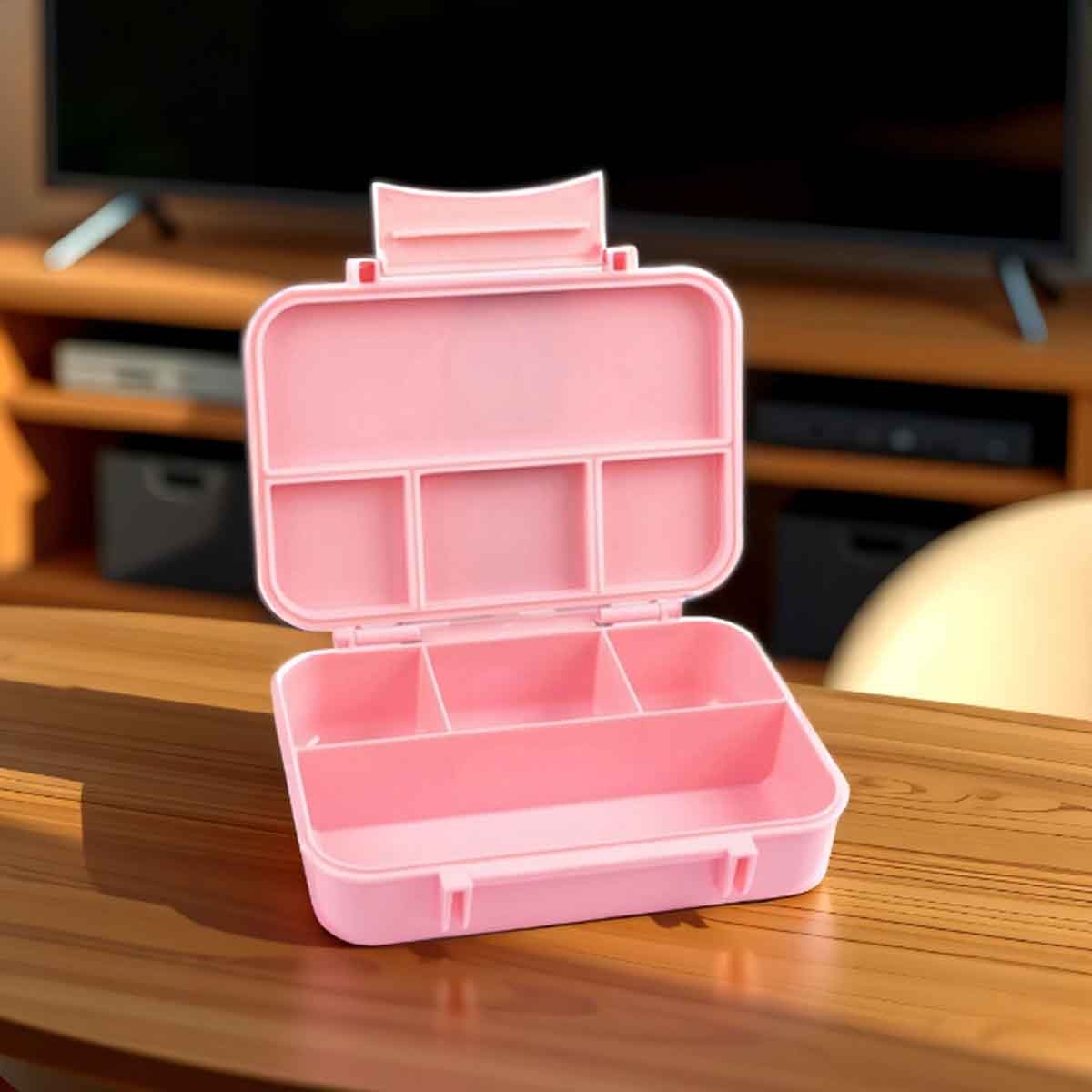 كوكوبي كيدز صندوق غداء بنتو سعة 585 مل من ترايتان بأربعة أقسام للبنات، من 3 إلى 4 سنوات