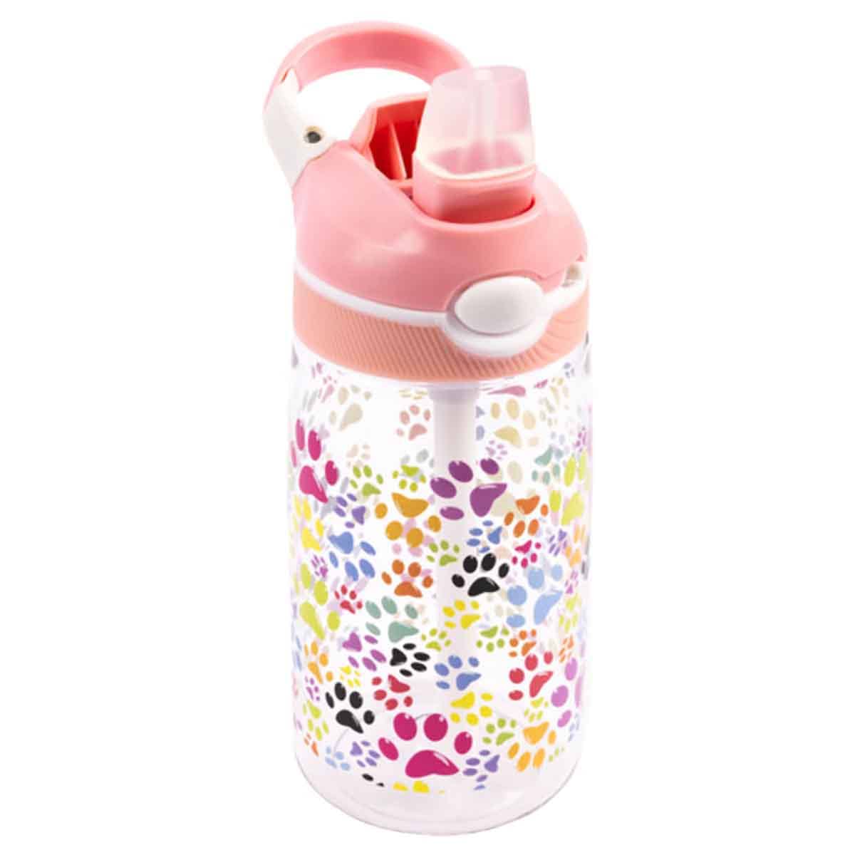 Cocobee 480ml Pink Tritan Leakproof Water Bottle Girls, 3-4 Years