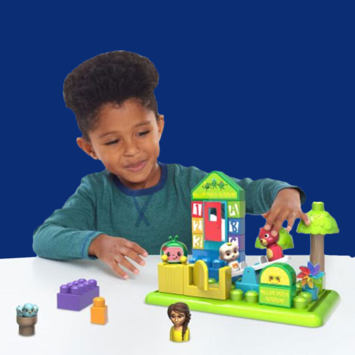 Cocomelon Melon Patch Academy Building Block Set Unisex, 3-4 Years