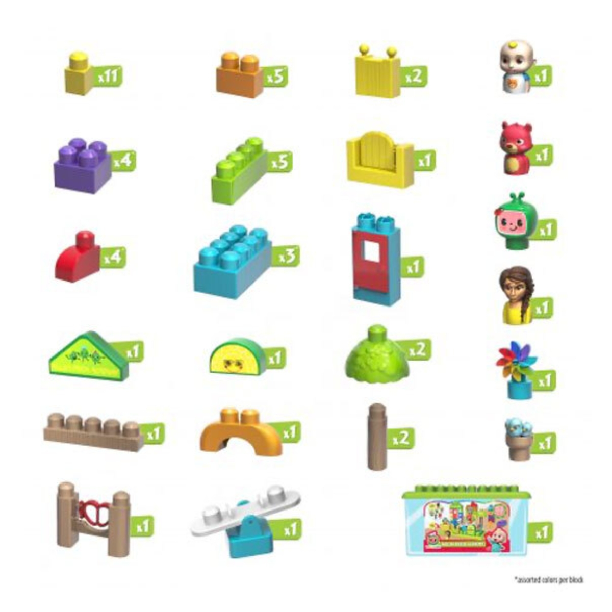 Cocomelon Melon Patch Academy Building Block Set Unisex, 3-4 Years