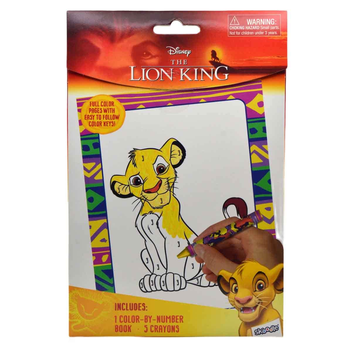Disney The Lion King Color by Number Drawing Kit Unisex, 3-4 Years
