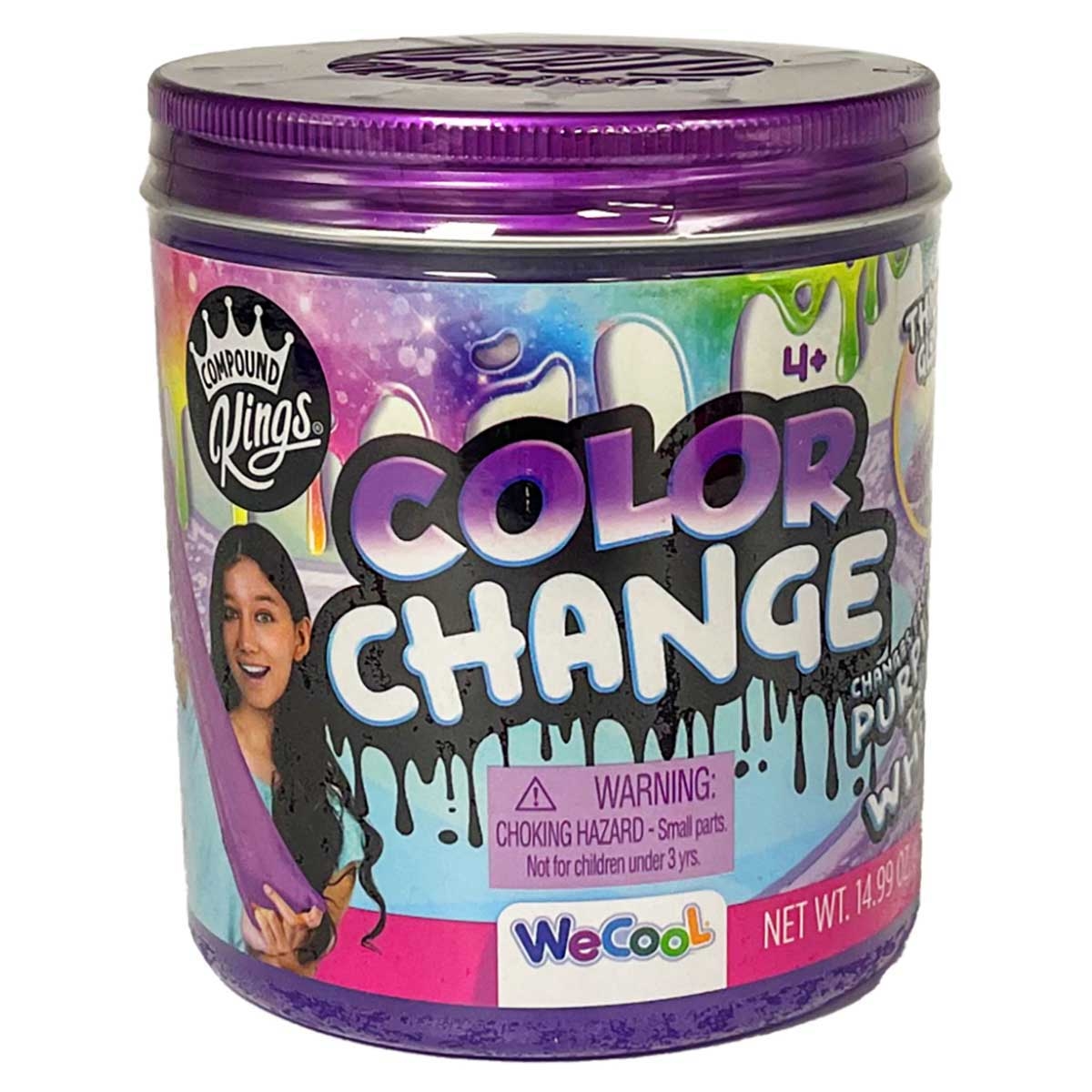 معجون تشكيل زبدة متغير اللون من كومباوند كينجز، عبوة أرجوانية 4 بوصات، مناسب للجنسين، من 5 إلى 7 سنوات