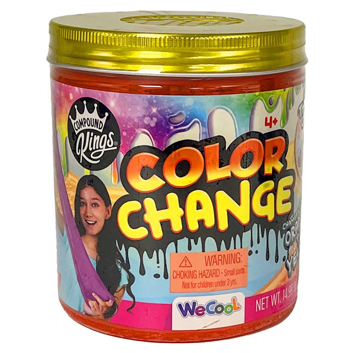 معجون تشكيل زبدة متغير اللون من كومباوند كينجز، عبوة صفراء 4 بوصات، مناسب للجنسين، من 5 إلى 7 سنوات