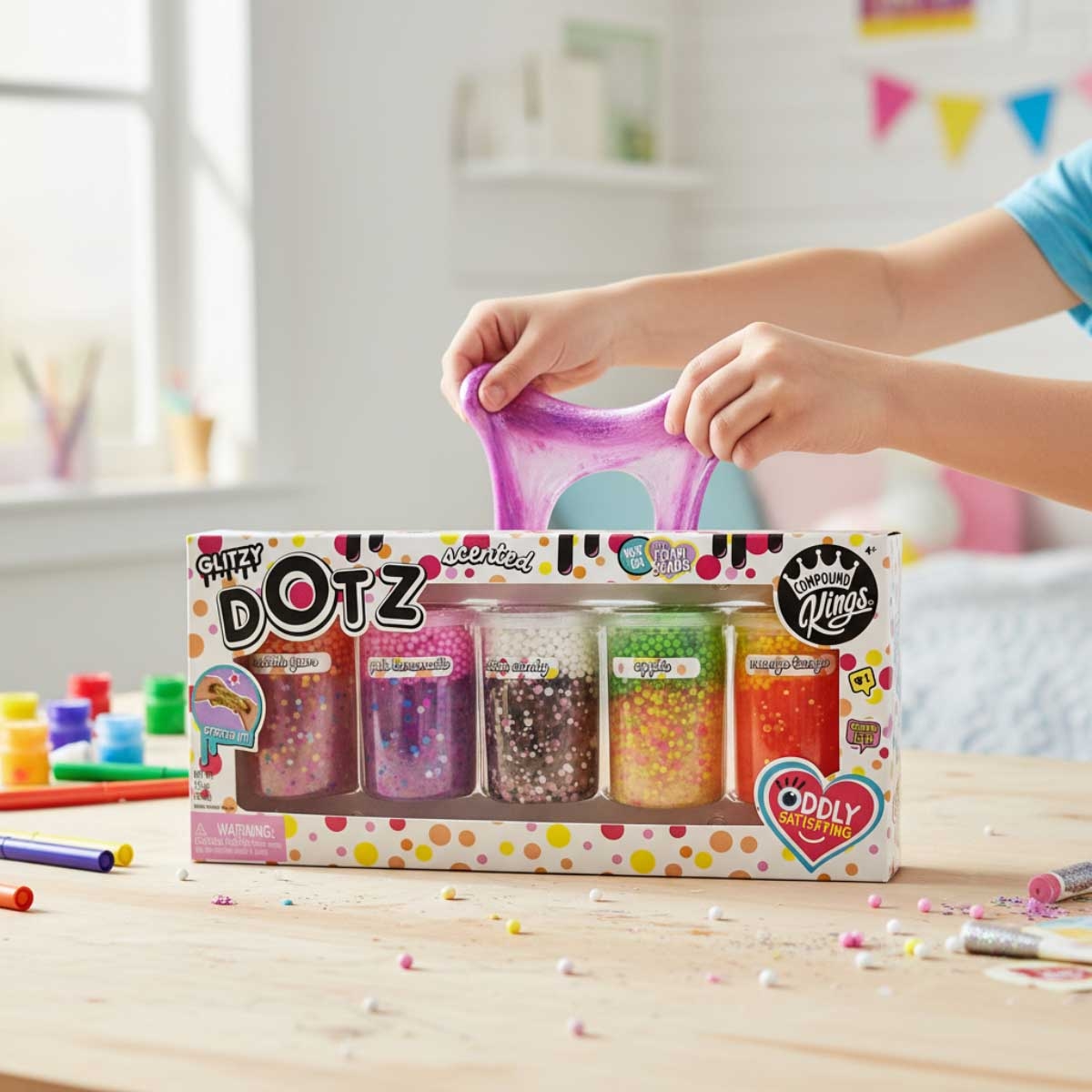 مجموعة كومباوند كينجز جليتزي دوتز للتشكيل، 5 قطع، للجنسين، من 5 إلى 7 سنوات