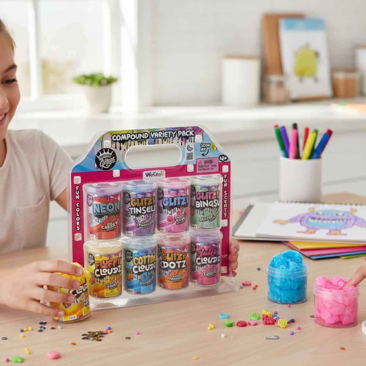 Compound Kings 8 Pack Variety Slime Set Unisex, 5-7 Years