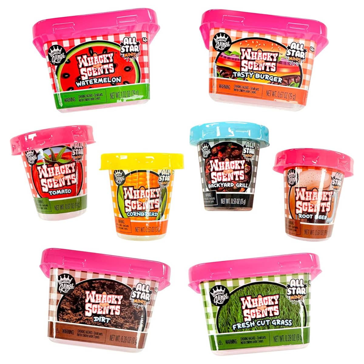 Compound Kings Allstar Mini Whcky Scents Slime Unisex, 5-7 Years, Pack of 8