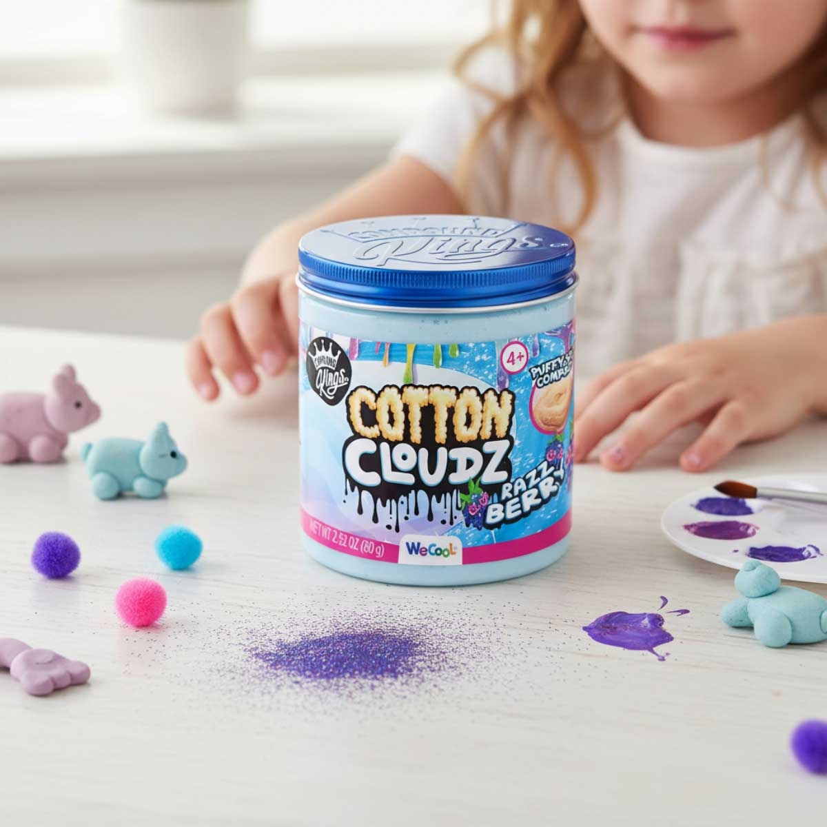 معجون تشكيل كومباوند كينجز بلو راز بيري كوتون كلاودز، للجنسين، من 5 إلى 7 سنوات